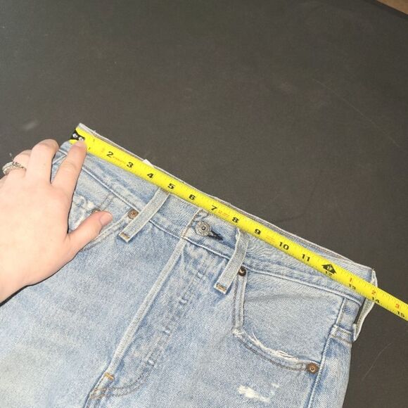 Levi's 501 Skinny Button Fly Distressed Jeans Small 27 - Picture 9 of 13